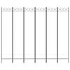 350158 vidaXL Room Divider 6 Panels White 240x200 Cm Fabric