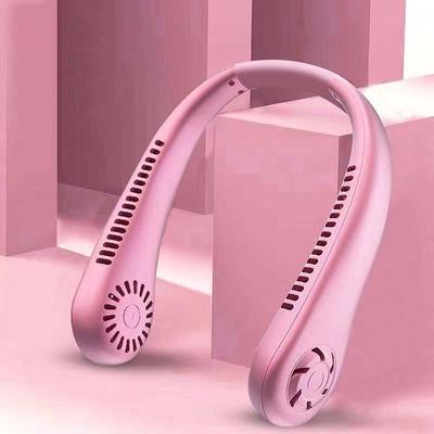 2024  New Mini Neck Mounted Fan Portable Bladeless Neck Rechargeable Air Cooler 3 Speed Mini Summer Sports Fan Outdoor