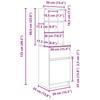 Nightstand with Rustic Wood Look 39 x 35 x 125 cm Engineered Wood