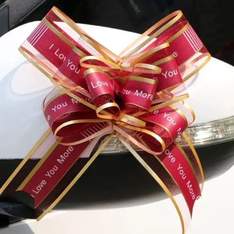 Festive Butterfly Pull Flowers for Weddings: Car Door Handle and Stair Handrail Decorations for Bridal Welcome.