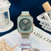 JYL Couple Watch Ins Style Square Casual Silicone Strap