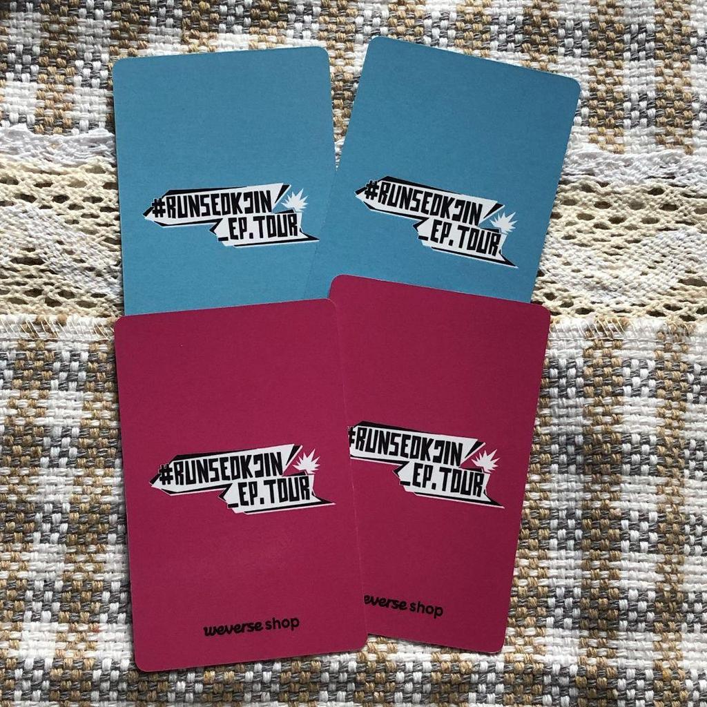 [USED] JIN RUNSEOKJIN_EP.TOUR BTS Trading Cards (4 Cards)