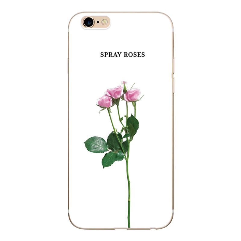 Tulip Patterned Rose Mobile Phone Case For Iphone 6 6s 7 7s Fashion Durable