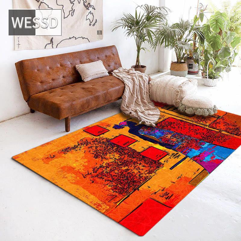 Alfombra africana para sala de estar, alfombra de estilo étnico, mesa central, sofá grande, Tatami, alfombra para los pies de la cama y dormitorio