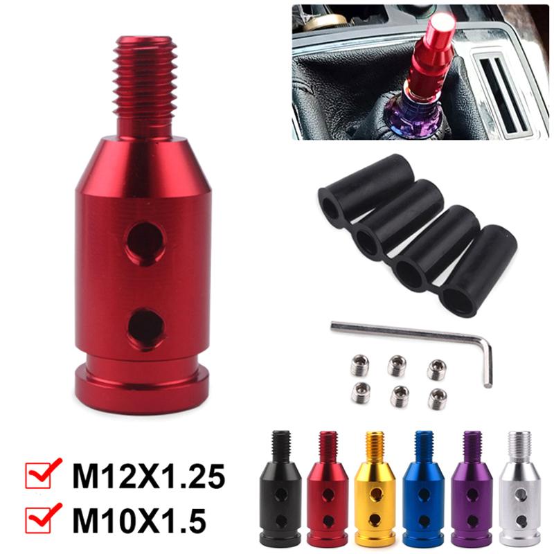 Universal Car Auto Aluminum Gear Shift Knob Adapter For Non Threaded Shifters
