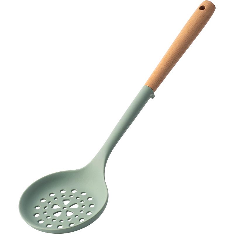 Food-Grade Silicone Cooking Tools: Stirring Spatula & Soup Ladle Set