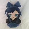 New Cute Ado Singer Plush Ado Character Dolls with Blue Bow and Black Outfits Soft Stuffed Plushies for J-Pop Fans Kids Birthday Gift Home Decoration