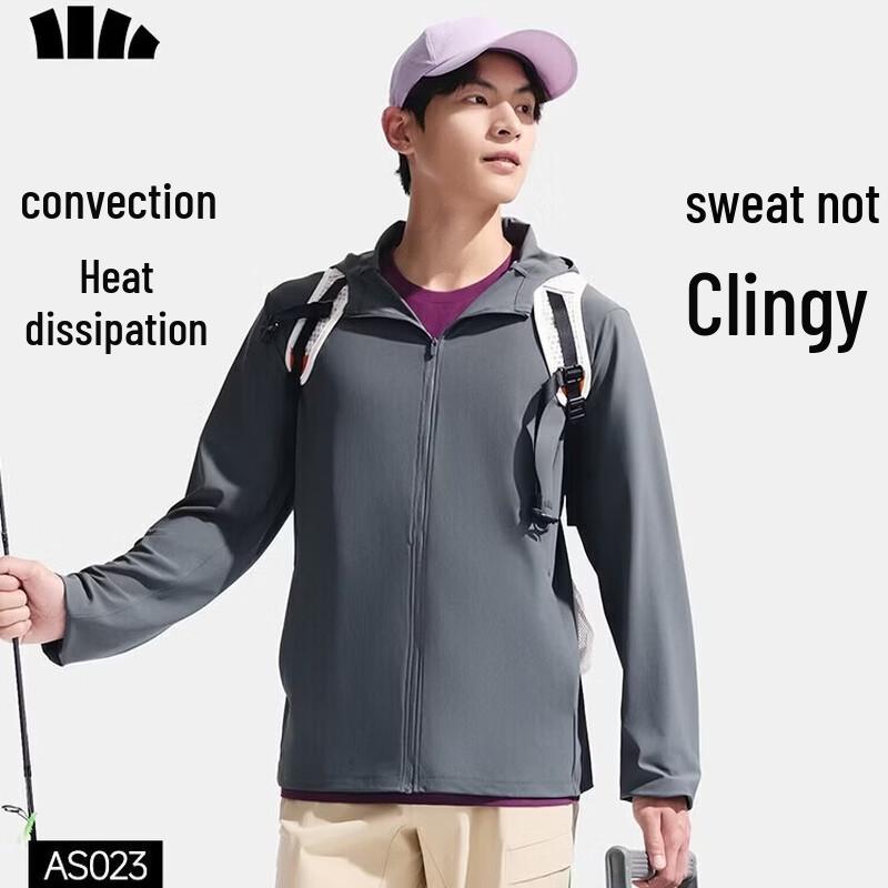 Beneunder Men s Breathable Hooded Sun Protection Jacket AS023 XXL