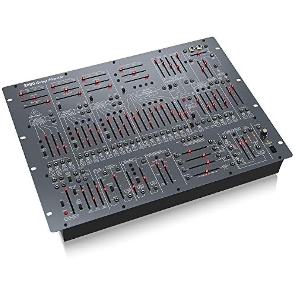 Behringer Analog Synthesizer Grey Model Semi Modular 8U Rackmount Mechanical Spring Reverb 2600 G...
