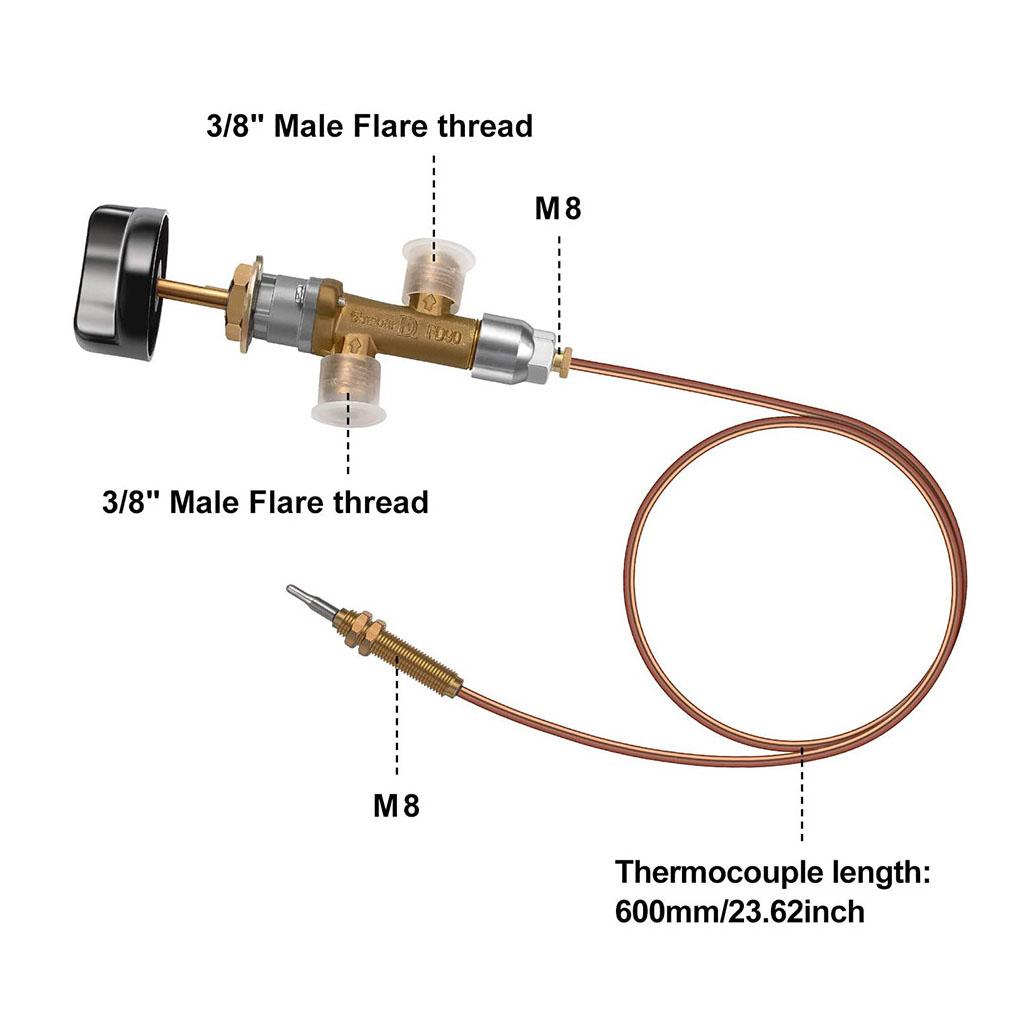 Propane Fire Control Safety Controller Wear-resistant Valve Assembly Kit Push Button Ignition Set Liquefied Heater