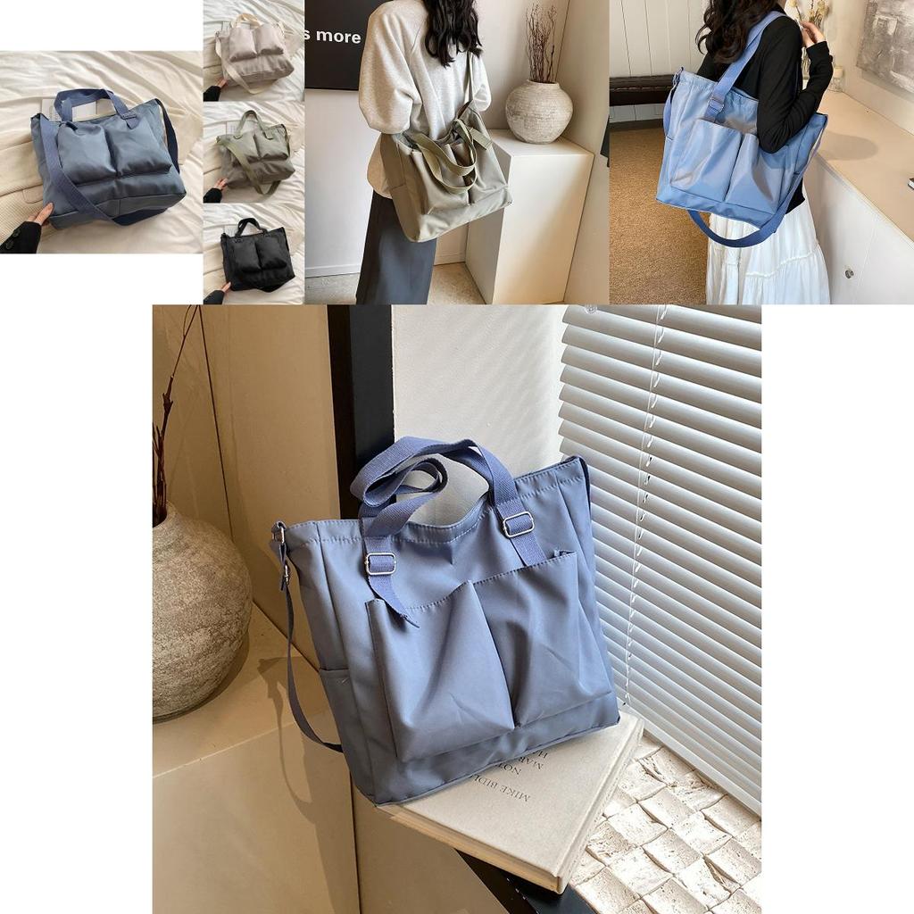 Trendy Street Style Oxford Cloth Tote Bag For Women 2024 Large Capacity Shoulder Bag For Daily Use