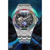 Rhinestone Set Bezel Design Men Automatic Steel Mechanical Watch Tourbillon Luminous Waterproof Men's Wrist Watch