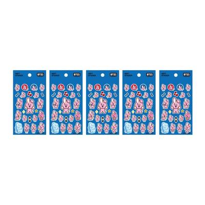 Line Friends BT21 pegatinas blandas, galletas, 5 unidades