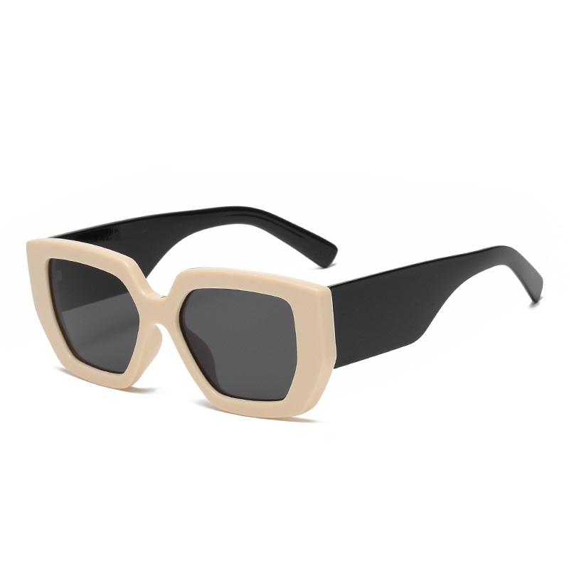 Vintage Square Sunglasses Women Men Wide Leg Big Frame Sun Glasses Black Green Shades Uv400  Luxury Brand