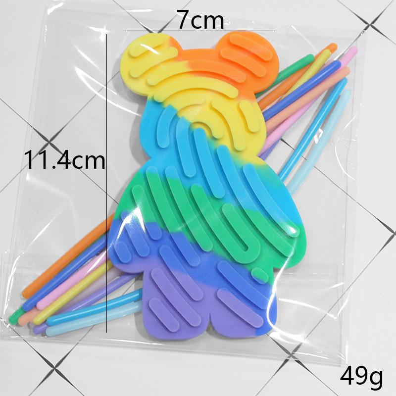 Creative Silicone Sensory Decompression Board for Kids - Educational Induction Activity Toy
