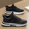 New autumn black sports and leisure leather shoes kitchen labor protection board shoes