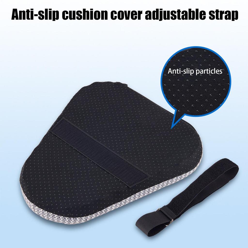 Motorcycle Gel Seat Pad Motorcycle Honeycomb Gel Seat Pad Comfortable Shock-Absorbing Butt Support UV Protection Electric