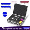 KTV Portable Wireless Microphone Storage: 2-Piece Aluminum Case for Handheld & Lavalier Mics.
