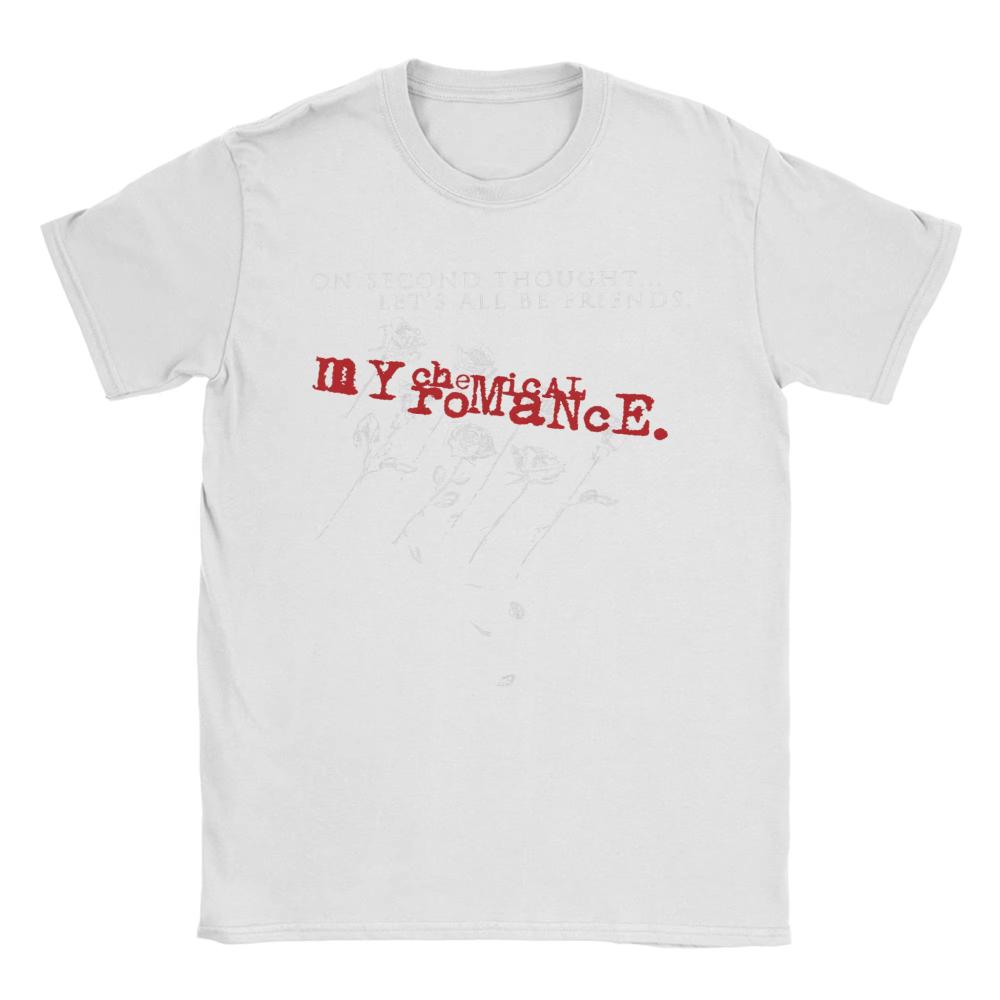 My Chemical Romance Let's All Be Friends Men's T Shirt Summer Cotton T Shirts for Couple Tee Shirt Short Sleeves