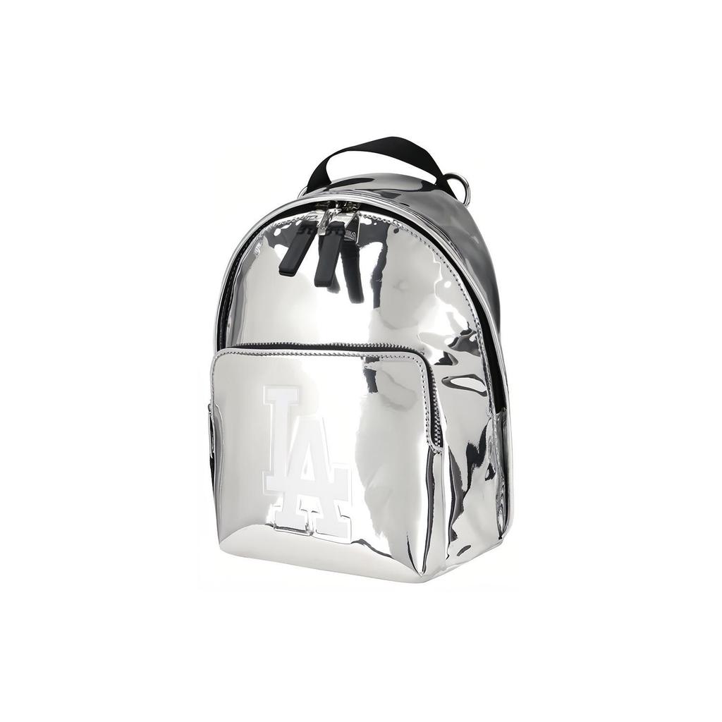New MLB Los Angeles Dodgers Artificial Leather Backpack, Shoulder Bag, Crossbody Bag Regular Unisex Silver 32BGP4941-07M