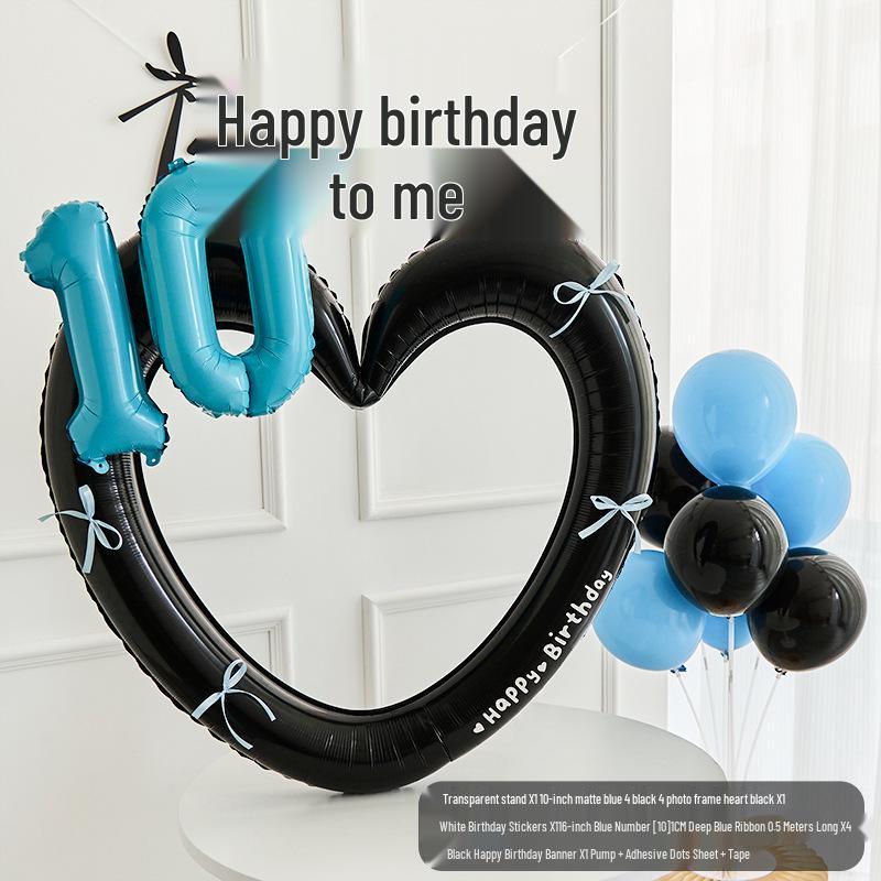 First Birthday Heart Photo Frame Balloon Decoration for Boys & Girls