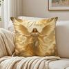 Angel Wing Divine Guardian Cushion Cover Double-Sided Plush Sofa Cushion Covers Organic Breathable Invisible Zipper