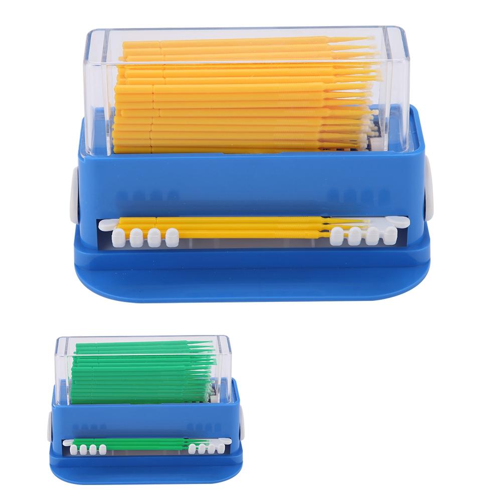 3 Colors Dental Disposable Micro Applicator Tip Bendable Sticks Brush Dispenser with Box