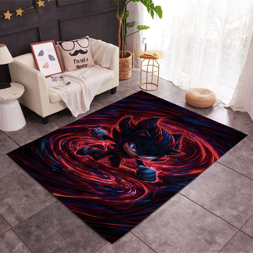 Sonic Shadow Themed Floor Mat Nonslip Mat Decorative For Living Room Game Room Doormat Machine Washable Vintage Decorative