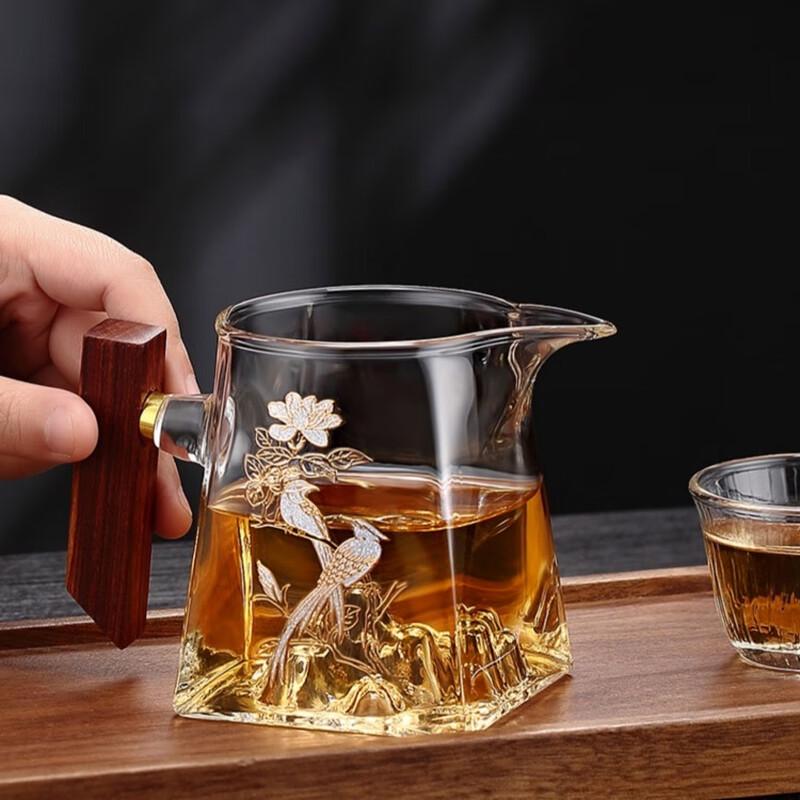 Shangqi Magpie Mountain Square Glass Tea Pitcher