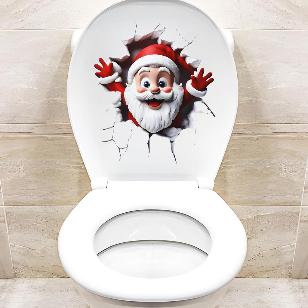 Christmas Snowman Toilet Sticker Merry Christmas Party Decoration 2025 Xmas Bathroom Decor Navidad Natal New Year Gift 2026 7