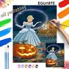 Cinderella Pumpkin Carriage Oil Painting Handmade Painting Kit Diy Home Room Decoration Gift
