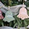 Christmas Wooden Bell Pendant Christmas Tree Hotel Shop Window Car DIY Atmosphere Props Decorative Pendant Small Gift Ornaments
