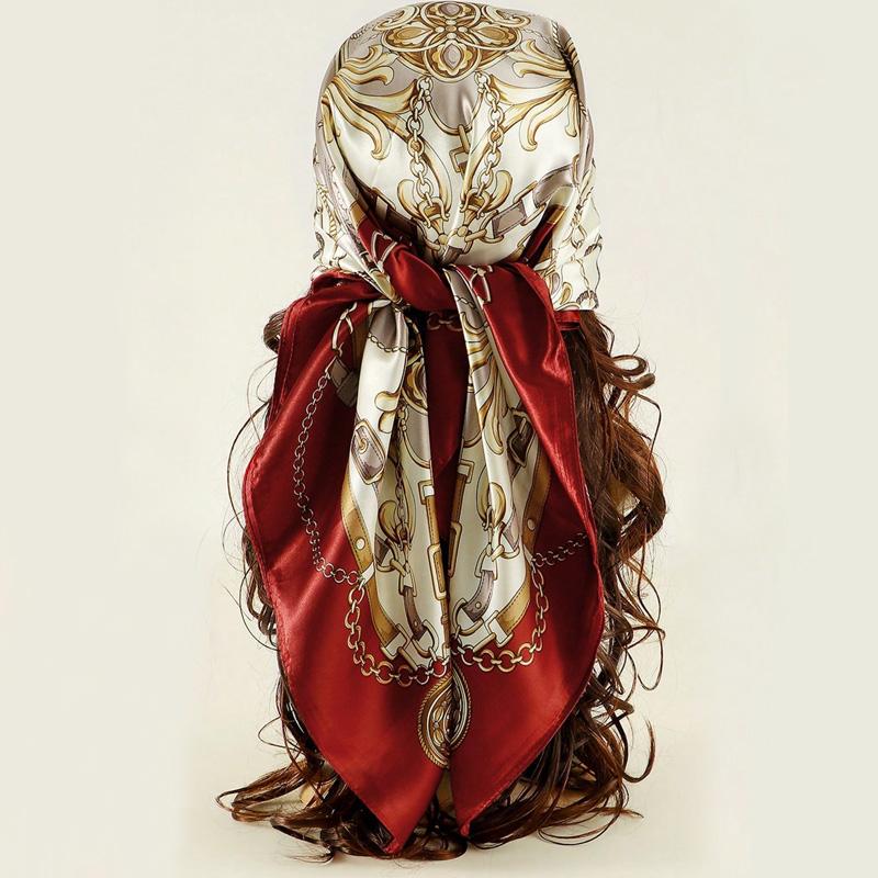 

90cm Rope Tassel Scarf New Spring Summer Imitation Silk Scarf Trendy and Versatile Bag Headscarf Clothes Bag Accessories Scarfs