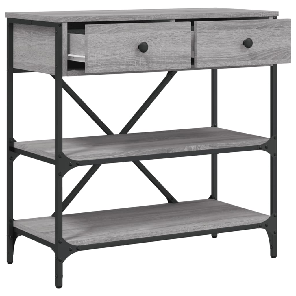 Vidaxl Console Table, Grey Sonoma Oak, 75X34.5X75 Cm