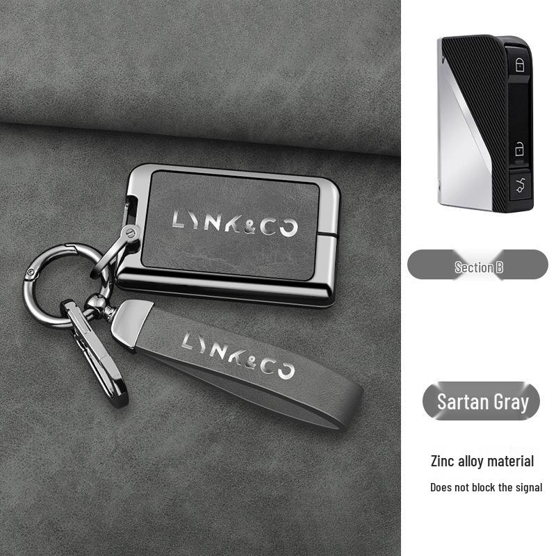 Lynk & Co 03 Schlüsselhülle für Advanced Hatchback mit Herren-Emp-Tasche, Schale und Schnalle