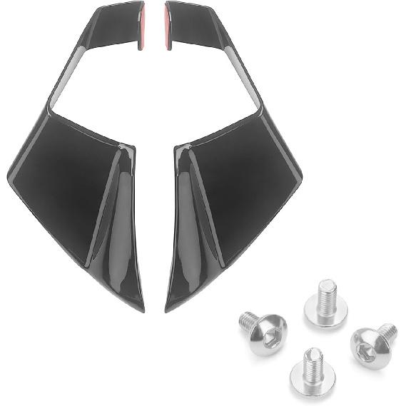 

Motorcyle Wing Spoiler Fairing Winglets Aerodynamic Bathwing Air Deflector for K-awasaki ZX-10R ZX10R 2011-2019, Front Spoiler Side Wings Airflow Glossy Black