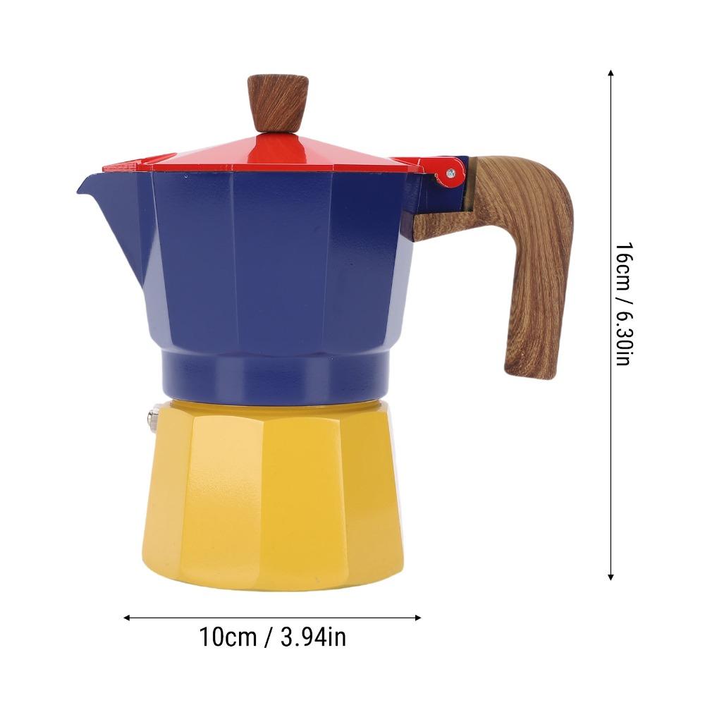 150ml Volume Italian Coffee Pot Aluminum Moka Pot Coffee Machine Home Brewing