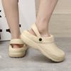 Winter Colgs Slippers Men Waterproof Garden Shoes Home Fur Clogs Soft Plush Slippers Bedroom Fuzzy Shoes Indoor Outdoor