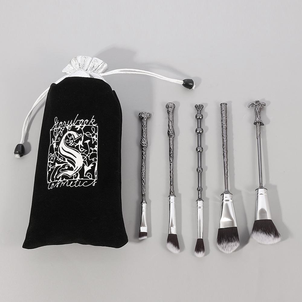 Harry Potter Makeup Brush Set: Hermione Wand, Magic Wand Brushes, Blush & Angled Eyebrow Brush