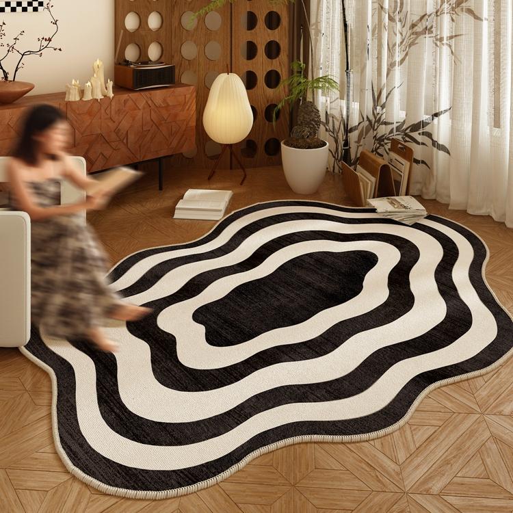 

Irregular Rugs for Bedroom Light Luxury Living Room Decoration Thicken Carpet Home Plush Lounge Rug Large Area Anti-slip Mat 80*120cm