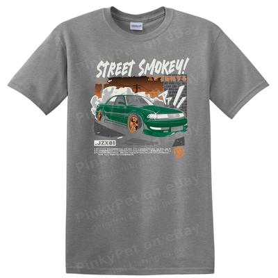 Street Smoker Car T Shirt Urban Racing Graphic Tee Cool Automotive Design