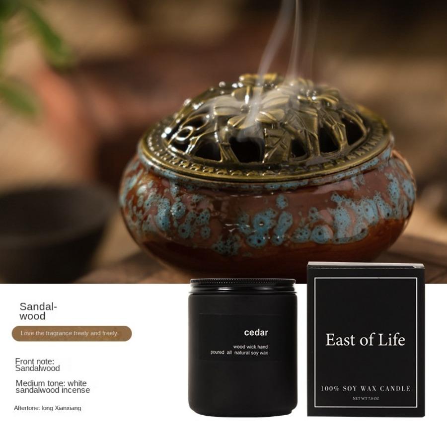 1pc Scented Candles Soy Wax Aromatherapy Glass Jar Candles Novelty Lavender Cup Wax Home Decor Bathing Yoga Relieves Fatigue