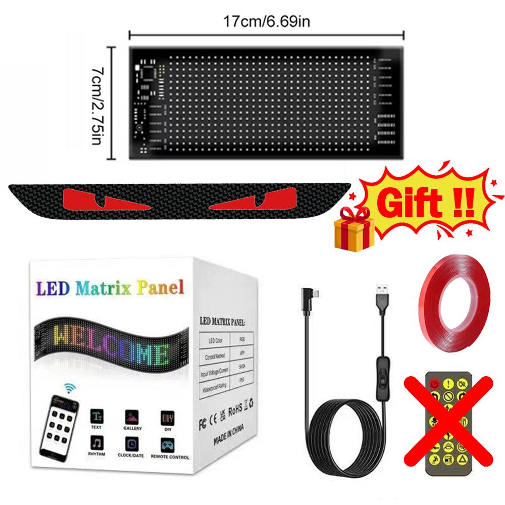 

Светодиодная матричная пиксельная панель «Дьявольский глаз» для грузовика, управление с пульта/приложения, программируемый гибкий экран для автомобиля, аксессуар для грузовика