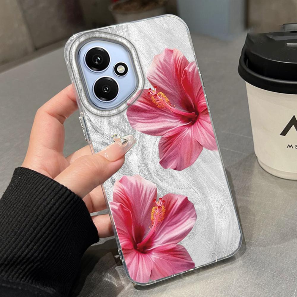 Pink Lily Flower Hard Back Print for Honor 400 Lite 200 Pro X9c X7c X8b X9b X8c X9a 90 Smart X6c X6 X7b X8a X7d Phone Case Cover