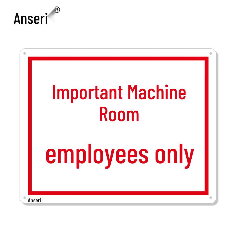 Anseri PVC Computer Room - No Entry Safety Sign