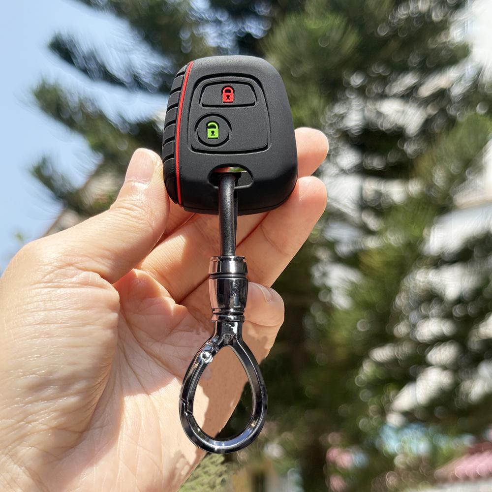 Key Fob Cover Protection For Peugeot 206 107 207 307 2007 406 Partner Keychain Holder For Citroen C3 C1 C2 Berlingo Case Caps
