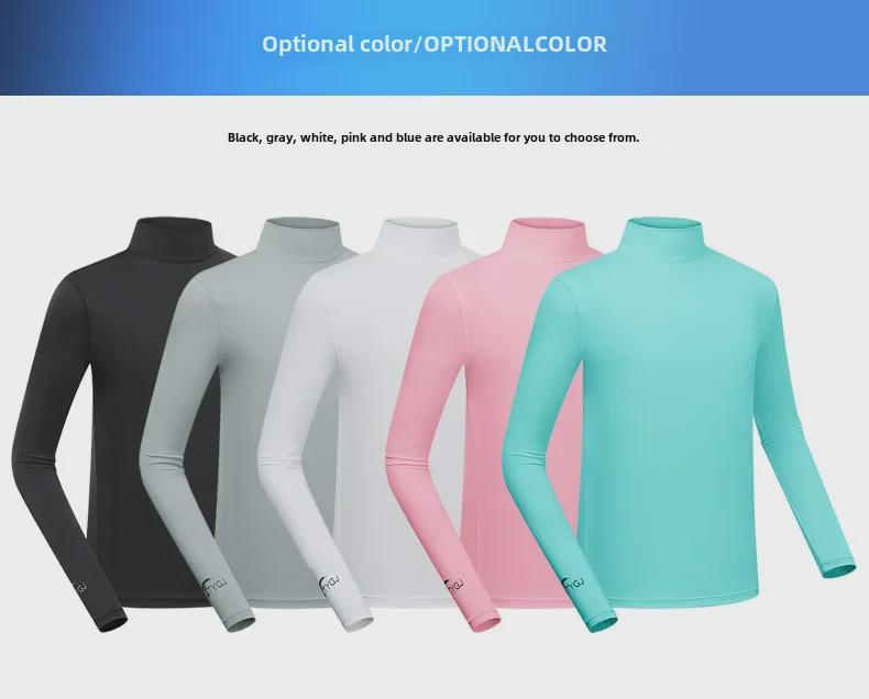 TTYGJ Kinder Eisseide Sonnenschutz Langarm Golfshirt