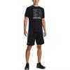Under Armour Printed Crew Neck Raglan Short Sleeve T-Shirt Men Tops Black 1370653-001