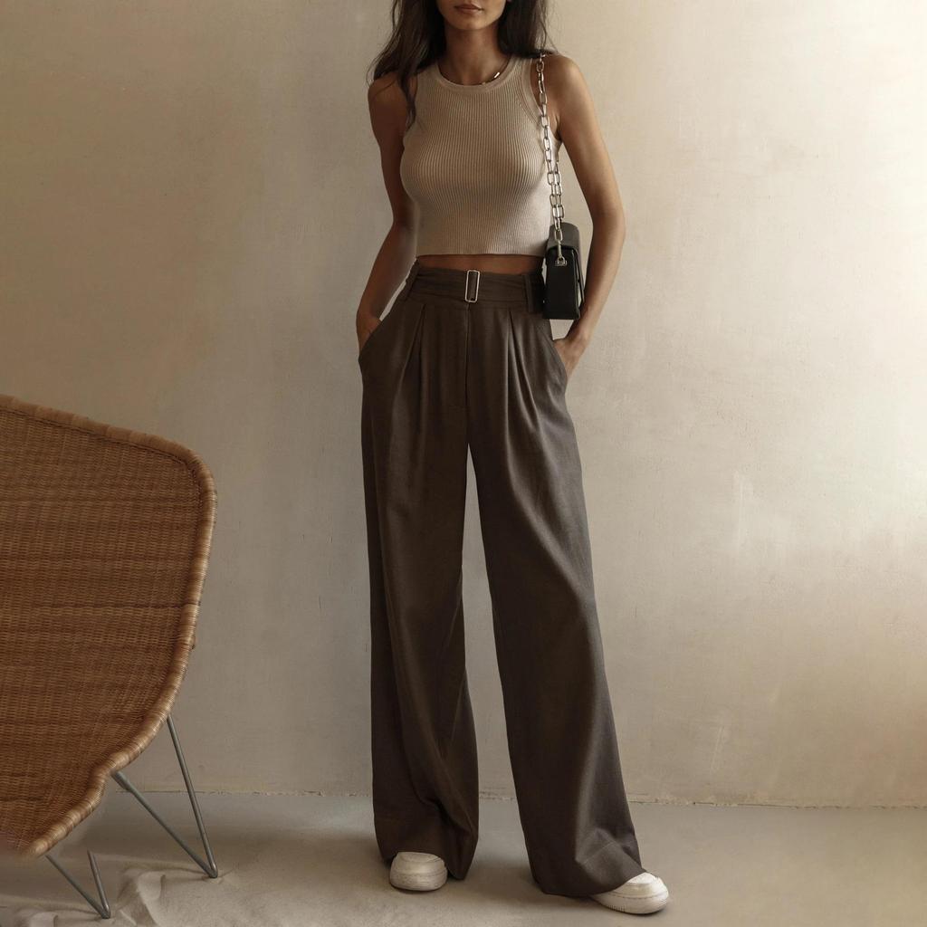 Summer Knitted Tank Tops Women Casual Crop Tops Sexy Girls Suspender Vest O-neck OL Slim Sleeveless T Shirts