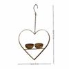 Double Bowl Hanging Bird Feeder Iron Art Bird Feeding Station Heart Shape Bird Feeder  Outdoor Use